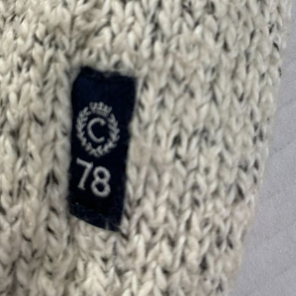 Chaps Mens Cream and Brown Tweed Knit Sweater with 1/4 Zipper Size XL/T Academia - Picture 4 of 12